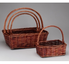 Корзина плетеная (ива), 32*22xH13xHH35, 1 шт., коричневый