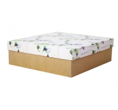 Коробка подарочная 250*250*80 мм, МО2024-6, крафт дно