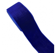 Лента бархатная 4 см/ 10 ярд, синий № 175