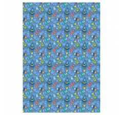 Упаковочная бумага глянц. 70*100см "Monsters", 80 г/м2, дизайн 2