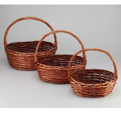Корзина плетеная (ива), 30*24 H11 HH31 b27*18, 1 шт., коричневый