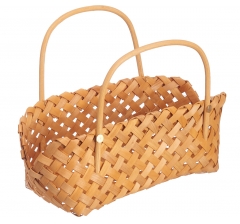 Корзина плетеная (секвойя), 30х14х10,5/21,5 см, 1 шт., натуральный