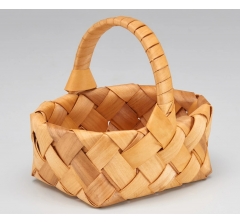 Корзина плетеная (секвойя), 16x13,5x6,5/12,5см, 1 шт., натур.