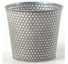 Декоративное кашпо D15XH13.5CM B11.5СМ, серый, металл