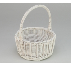 Корзина плетеная (ива), D20/H10/HH25/b17, 1 шт., белый