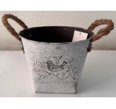 Кашпо металлическое 18*14,5*10,5, 1 шт., серебряный