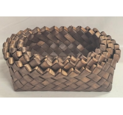 Набор кашпо плетеных (секвойя), 36*30/11 см, 32*27/11 см, 28*23/10,5 см, 3 шт., коричневый