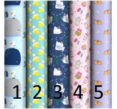 Упаковочная бумага 70*100см"Cute"90г/м2,дизайн 1