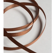 Лента репсовая 6мм/25 ярдов, коричневый