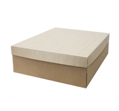 Коробка подарочная 350*350*150 мм, с крафт крышкой и крафт дном
