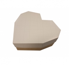 Коробка-сердце 270*260*100 мм, дизайн 2021-11, крафт дно