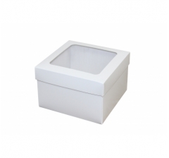 Коробка подарочная 150*150*100 мм белая с окном