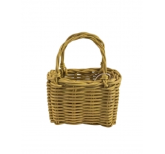 Корзина плетеная (ротанг), 9,5x7,5x6/11 B:8x6 см, 1 шт., натуральный