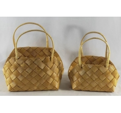 Набор корзин плетеных (секвойя), 30x17x7/17/30 B:24x15 см, 24x14x5/13/26 B:20x12см, 2 шт., натур.