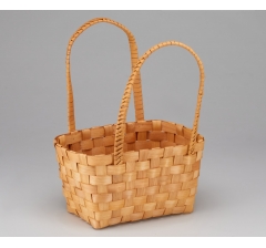 Корзина плетеная (секвойя) 31x18,5x15/34,5 см, 1 шт., натуральный