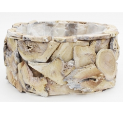 Кашпо деревянное D25*20 H12 B24*18, 1 шт.