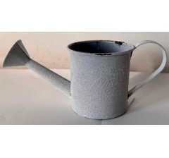 Кашпо-лейка  металлическая 9,5*10*9,5, 1 шт., белый