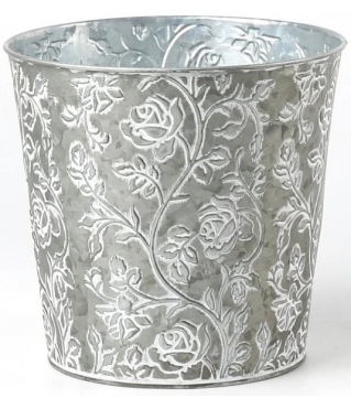 Декоративное кашпо D17,5XH17/B13СМ, серебро, металл