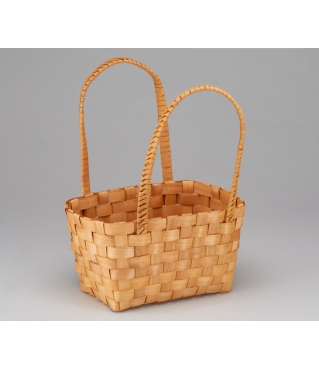 Корзина плетеная (секвойя) 31x18,5x15/34,5 см, 1 шт., натуральный