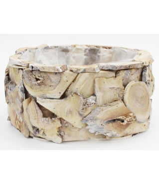 Кашпо деревянное D25*20 H12 B24*18, 1 шт.