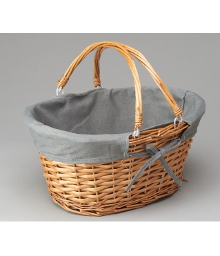 Корзина плетеная (ива) D37*30 H18/HH30 B27.5*18, 1 шт., натуральный