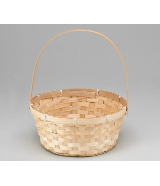 Корзина плетеная (бамбук), 26х12х30 см., натуральный